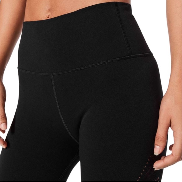 LULULEMON Reveal Tight Black Interconnect High Rise Full Length Leggings Size 4 - Picture 6 of 7